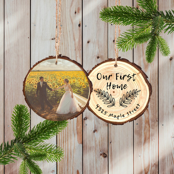 Wood Ornament - Wedding Keepsake